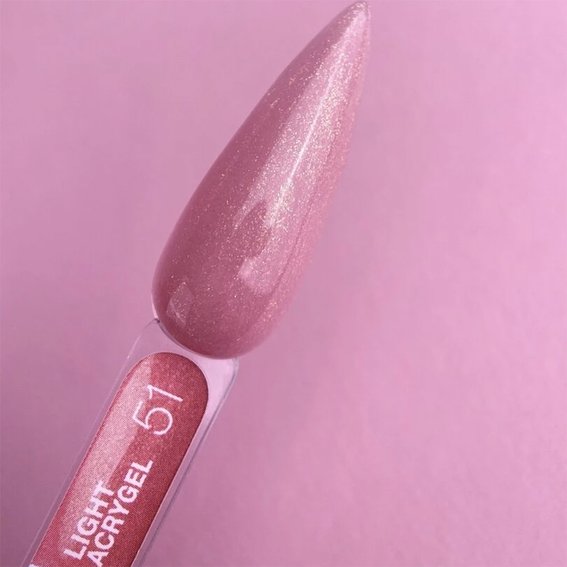 Acrigel LUNA Light №51 rosa-beige mit Schimmer 13 ml (249-2706-0544) - Фото №3