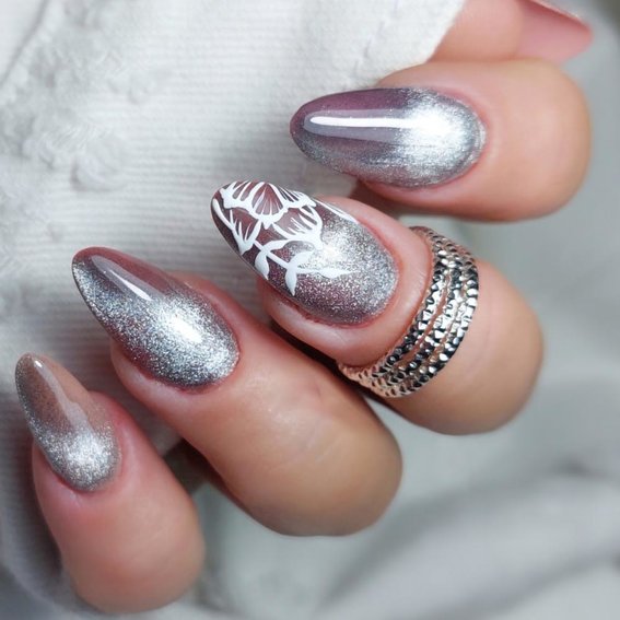 Manicure cat's eye (silver)