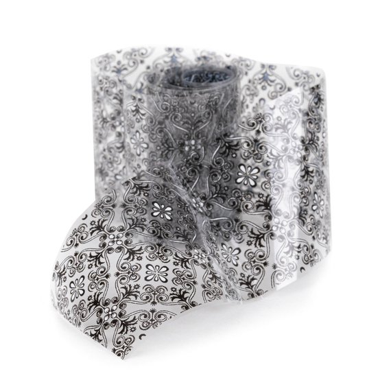 Casting foil 80 cm Flower black №1 - Фото №3