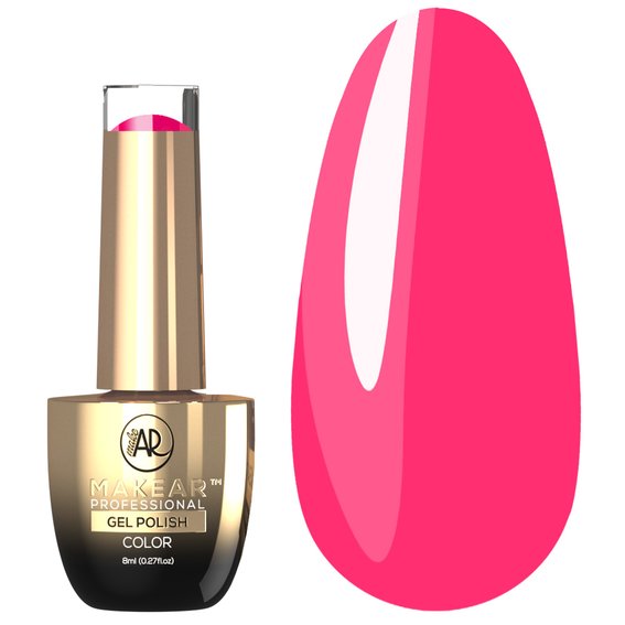 Gel polish MAKEAR Neon N08 hot pink 8 ml - Фото №1