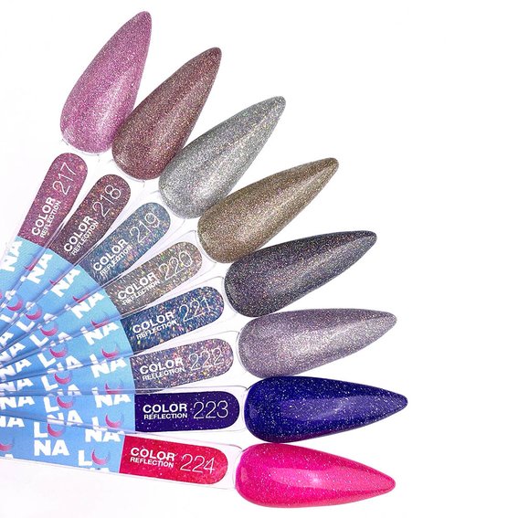 Гель-лак LUNA Reflection №218 бежево-розовый светоотражающий 13 мл (047-2849-0592) - Фото №4