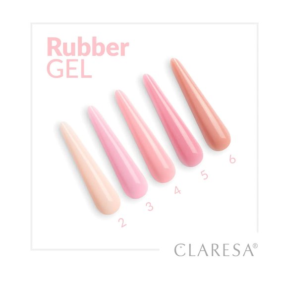 Гель для наращивания Claresa Rubber Gel 02 теплый светло-розовый 45 г - Фото №3
