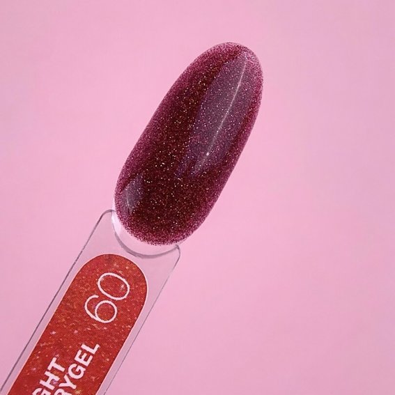 Acrygel reflective LUNA Light №60 dark red 13 ml (249-2890-0602) - Фото №2