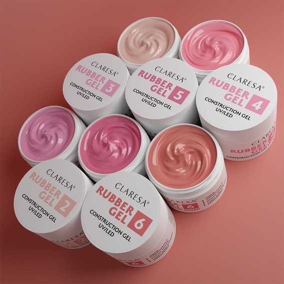 Гель для наращивания Claresa Rubber Gel 02 теплый светло-розовый 90 г - Фото №3