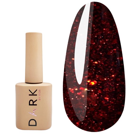 Gel polish DARK New collection 112 dark red with glitter 10 ml - Фото №1