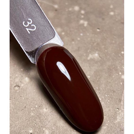 Gel polish DARK New collection 32 red-brown 10 ml - Фото №4