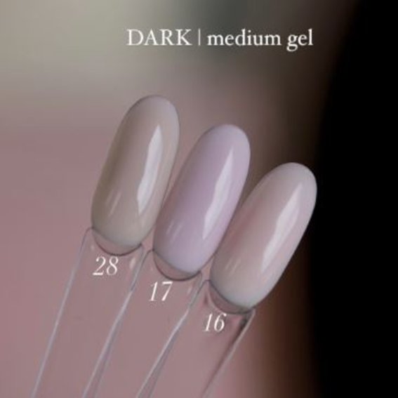 Гель для наращивания DARK Medium Gel №17 бежевый, 15 мл - Фото №3