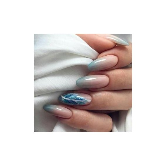 Летний маникюр (Бежевый с цветком)