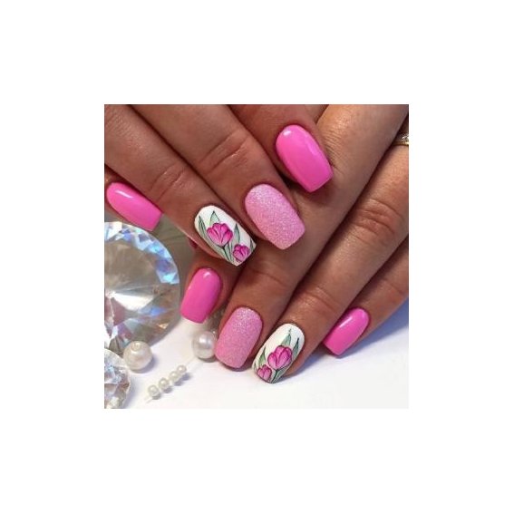 Summer manicure (Pink)