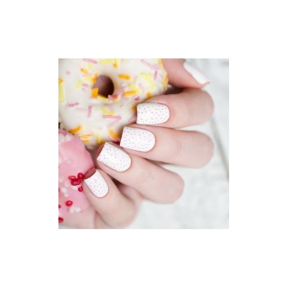 Summer manicure (White with design)