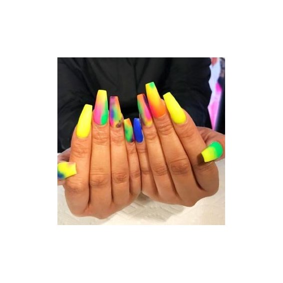 Неоновый маникюр (Модные разноцветные ногти)