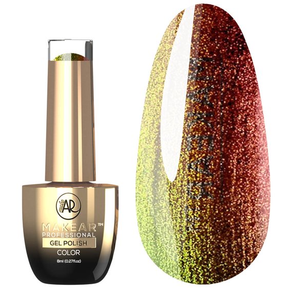 Gel polish MAKEAR Illusion M20 green-red 8 ml - Фото №1