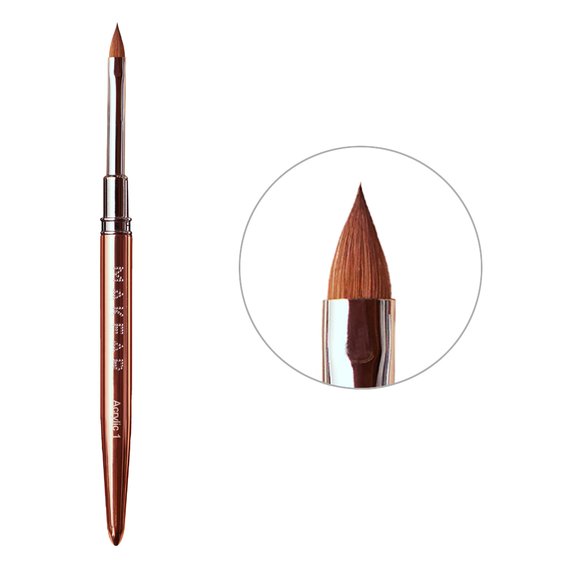 Кисть для акригеля MAKEAR Acrylic 1 10 мм - Фото №1