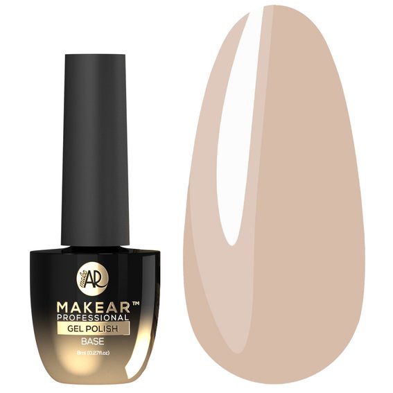 База для ногтей MAKEAR Nude Rubber Base NRB08 Dark Beige 8 мл - Фото №1