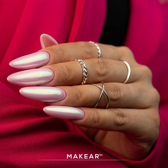 Liquid rub for nails MAKEAR Bright Prism BP04 pink-green 5 ml - Фото №2