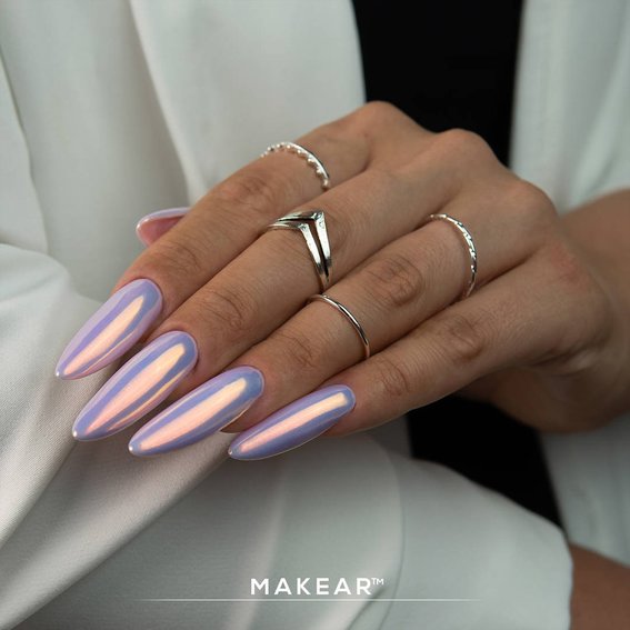 Liquid rub for nails MAKEAR Bright Prism BP05 orange-blue 5 ml - Фото №2