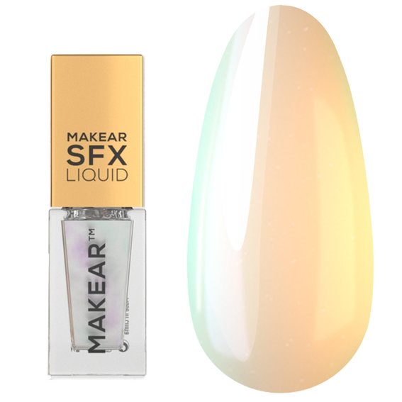 Liquid rub for nails MAKEAR Bright Prism BP05 orange-blue 5 ml - Фото №1