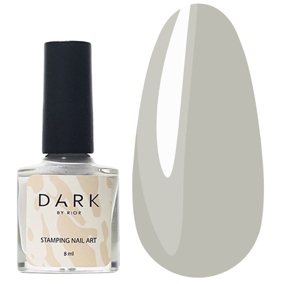 Лак для стемпинга DARK Stamping polish №42 светло-серый 8 мл - Фото №1
