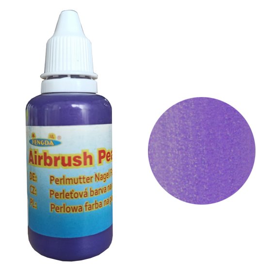 Aerograf perłowa farba do paznokci Fengda pearly purple 30ml