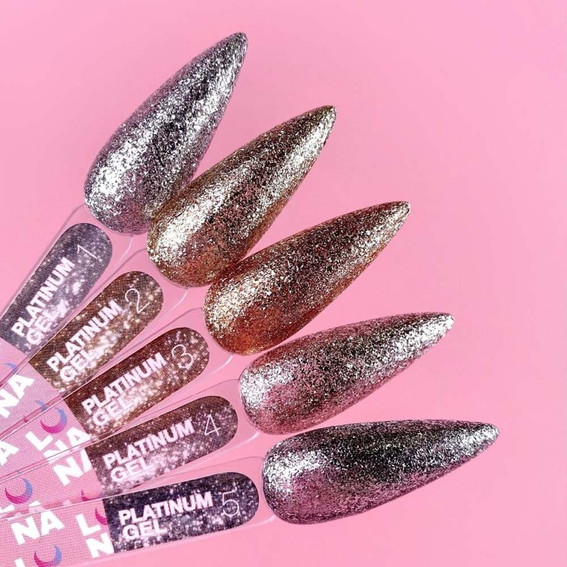 Glitter gel LUNA Platinum №03 for design bronze with glitter 5 ml (804-2937) - Фото №4