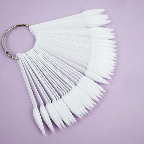 Palette TUFI profi PREMIUM zum Auftragen von Blumen Stiletto weiß 40 Stück (0174647) - Фото №2