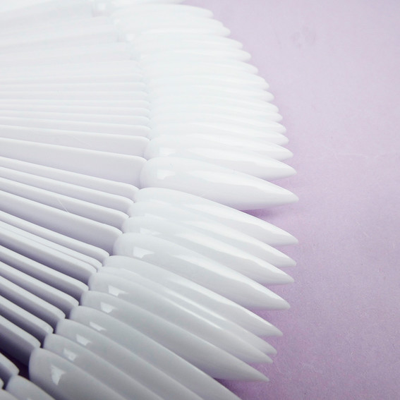 Palette TUFI profi PREMIUM zum Auftragen von Blumen Stiletto weiß 40 Stück (0174647) - Фото №3