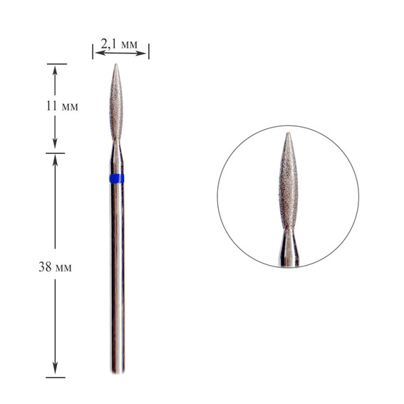 Фреза алмазная Dark №103 синее пламя 021 - Фото №1