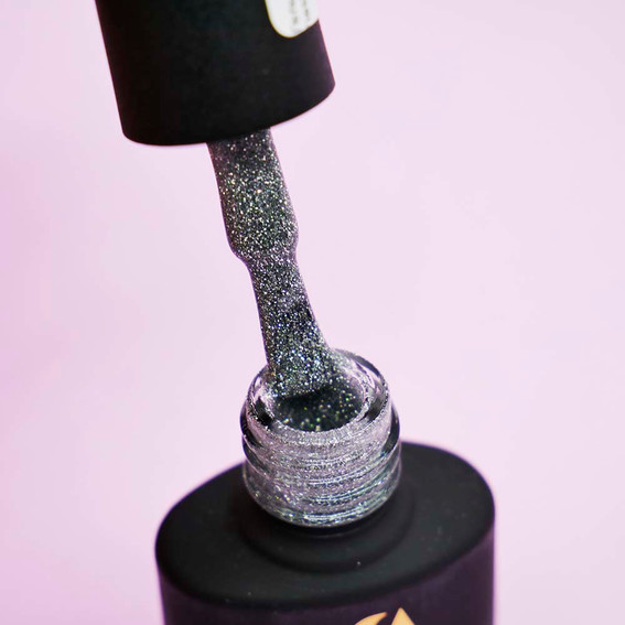 Гель-лак светоотражающий VALERI Flash №06 холодный серебристый 6 мл (VFl6-06) - Фото №2