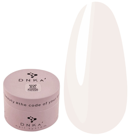 Акрил гель DNKa Acryle Gel №0006 Creamy 30 мл (баночка) - Фото №1