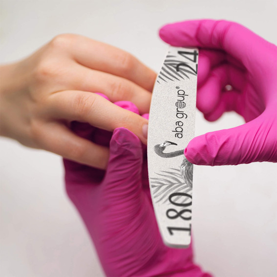 Пилочка для ногтей безопасный пакет Aba Group Полумесяц 180/240 SLIM - FLAMING - Фото №6