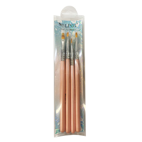 Set of brushes for manicure BLING 4 pcs. - Фото №2