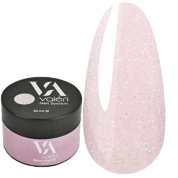 База VALERI Opal №52 нежно-розовый с микроблеском 30 мл (VFB30-52) - Фото №1