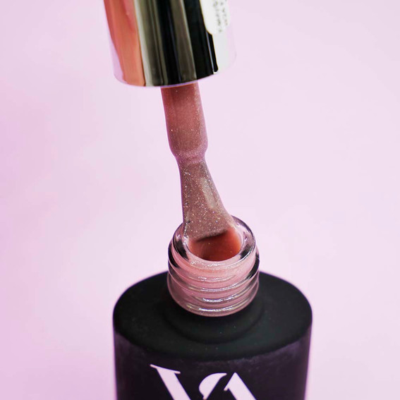 База VALERI French Base №24 коричнево-бежевый с золотистым микроблеском 6 мл (VFB6-24) - Фото №2