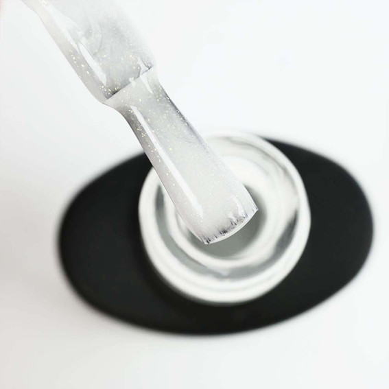 VALERI French Base Nr. 03 weiß mit goldenen Mikroglitter 6 ml (VFB6-3) - Фото №2