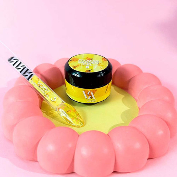 Гель с сухоцветом Valeri Flower Garden Gel №05 желтый с сухоцветами 5 мл (VFG5-5) - Фото №2