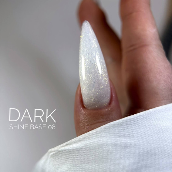 DARK PRO base Shine 08 milky with opal glitter 15 ml - Фото №3
