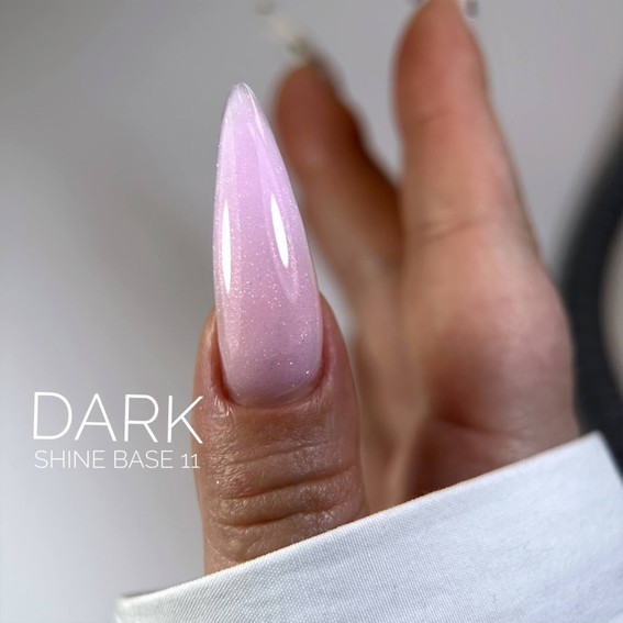DARK PRO base Shine 11 pink with pink glitter 15 ml - Фото №3