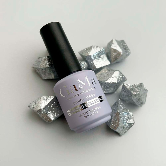 База для ногтей GA&MA Base Diamond №002 розовый с блестками 15 мл (7700365) - Фото №2