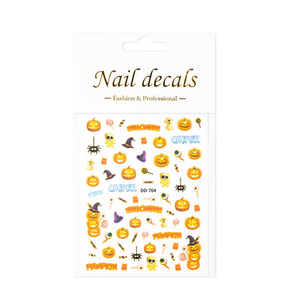 Наклейки для ногтей тонкие самоклеящиеся Хэллоуин DD-764 - Фото №3