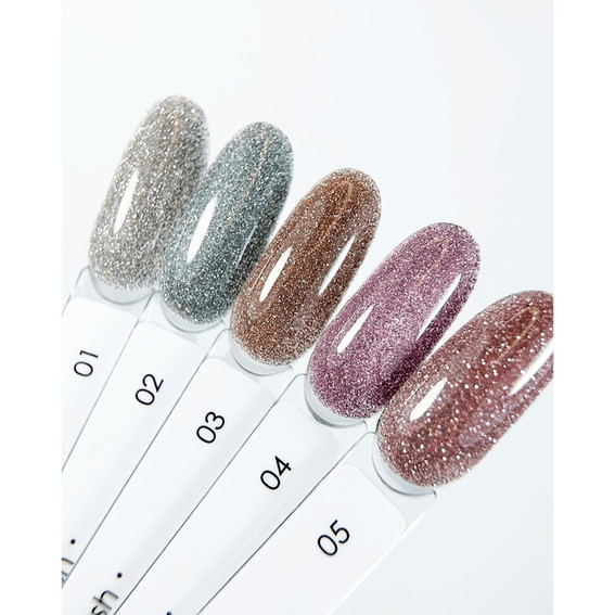 Гель-лак DARK Flash 03 золотисто-бежевый светоотражающий 10 мл - Фото №3