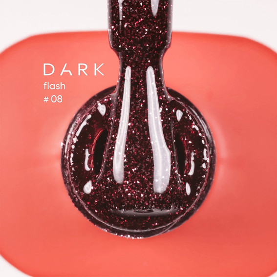 Гель-лак DARK Flash 08 бордовый светоотражающий 10 мл - Фото №2