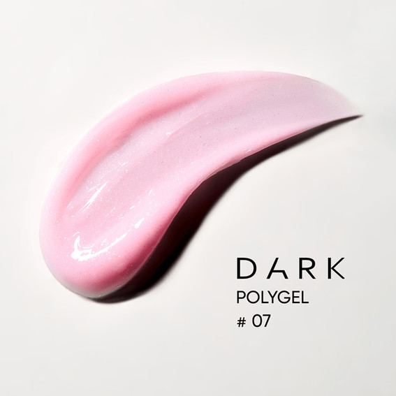 DARK PolyGel 07 pink with shimmer 30 ml (in tube) - Фото №2