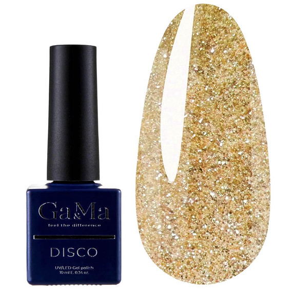 Гель-лак GA&MA Shine №002 светоотражающий золотой 10 мл (7700424) - Фото №1