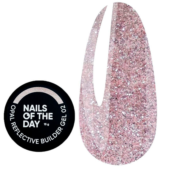 Gel NAILSOFTHEDAY Opal reflektierend Aufbaugel 02  15 g - Фото №1