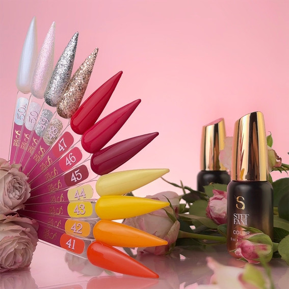 Gellack Steffani Color Gellack Nr. 49 Silber mit Glitzer 9 ml (SGP09-49) - Фото №2