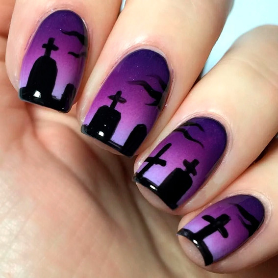 Halloween Manicure (Gradient)