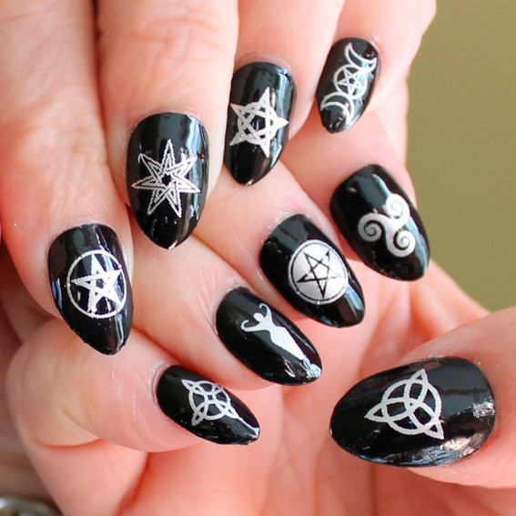 Halloween Manicure (Occult Symbolism)