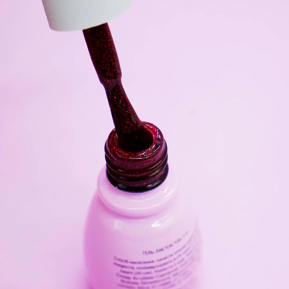 Gellack Toki-Toki Lady in Red Nr. 005 rot mit Glitzer 5 ml - Фото №2