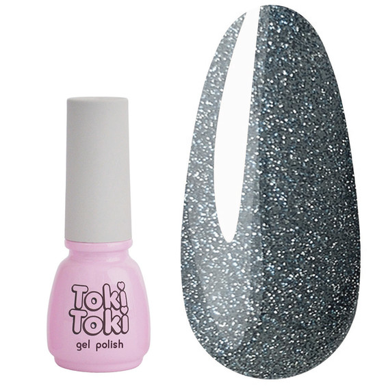 Gel polish Toki-Toki Cosmo № 19 gray reflective 5 ml - Фото №1