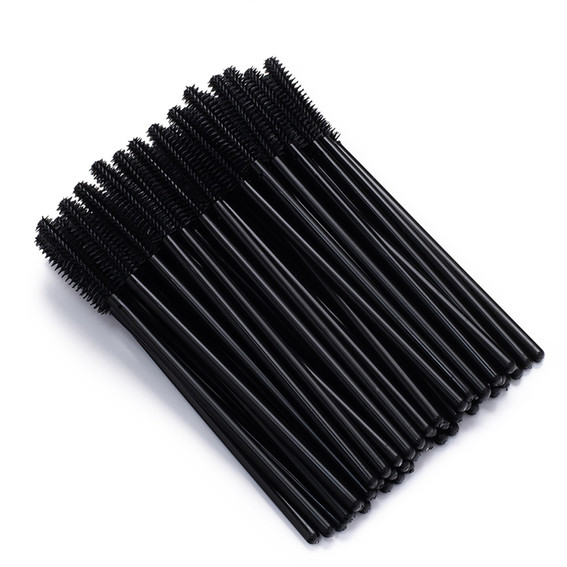 Silicone brush Aba Group black for eyelashes and eyebrows 50 pcs - Фото №2